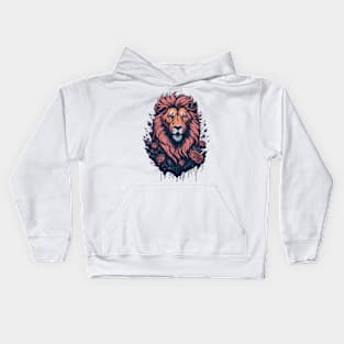 Royal Roses - Majestic Lion Kids Hoodie